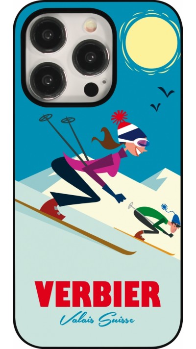 Coque iPhone 15 Pro - Verbier Ski Downhill