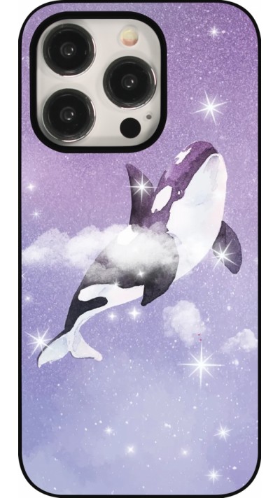 Coque iPhone 15 Pro - Whale in sparking stars