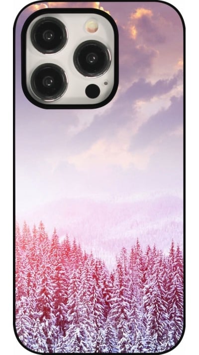 iPhone 15 Pro Case Hülle - Winter 22 Pink Forest