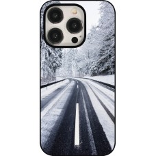 Coque iPhone 15 Pro - Winter 22 Snowy Road
