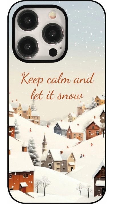 iPhone 15 Pro Case Hülle - Winter 25 Winter Keep calm and let it snow