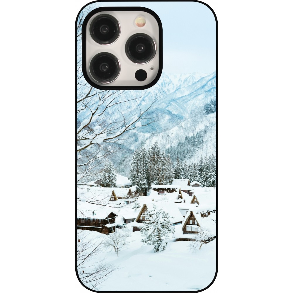 iPhone 15 Pro Case Hülle - Winter 25 Winter snowy landscape