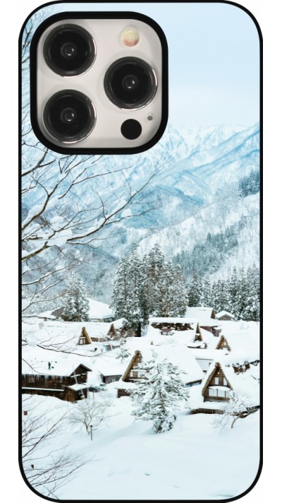 iPhone 15 Pro Case Hülle - Winter 25 Winter snowy landscape