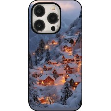 iPhone 15 Pro Case Hülle - Winter 25 Winter snowy village
