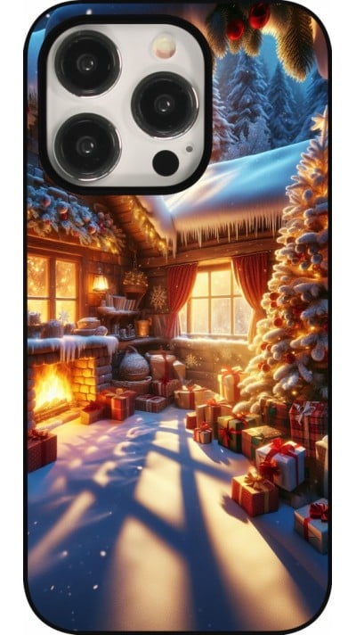 iPhone 15 Pro Case Hülle - Weihnachten Chalet Feerie
