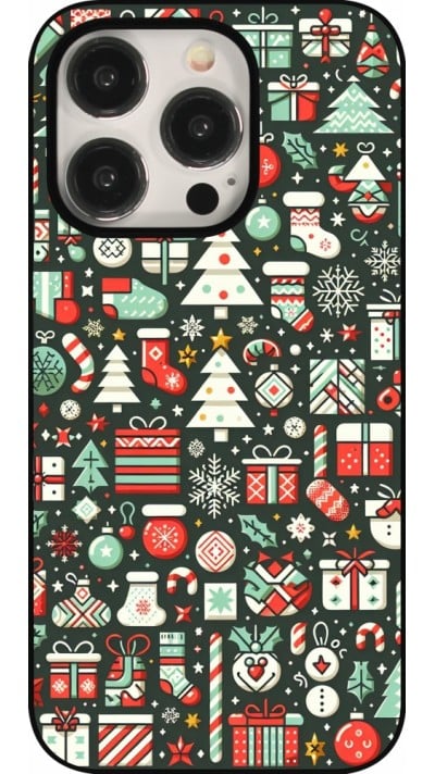 iPhone 15 Pro Case Hülle - Weihnachten 2023 Flachmuster