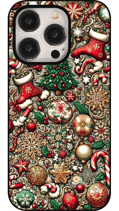 Coque iPhone 15 Pro - Noël 2023 micro pattern
