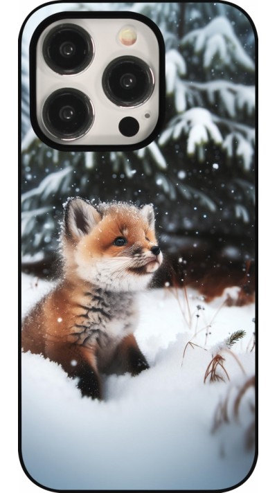 Coque iPhone 15 Pro - Noël 2023 Renardeau sapin