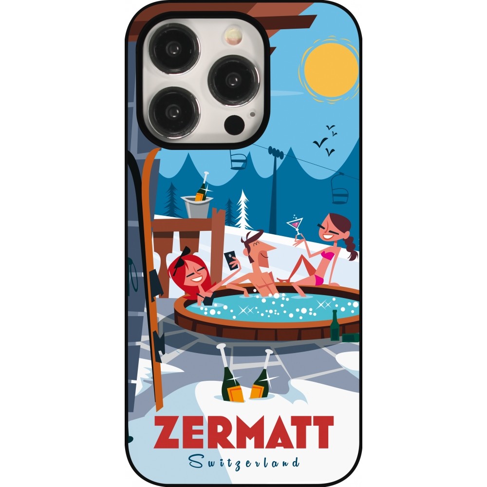 iPhone 15 Pro Case Hülle - Zermatt Mountain Jacuzzi