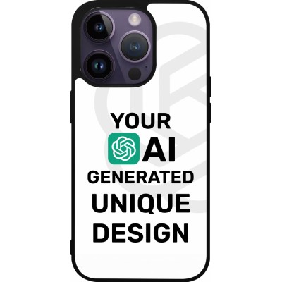 iPhone 15 Pro Case Hülle - Silikon schwarz 100% einzigartig erstellt dank Deiner Kreativität und künstlicher Intelligenz (KI)