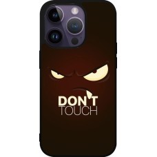 iPhone 15 Pro Case Hülle - Silikon schwarz Angry Dont Touch