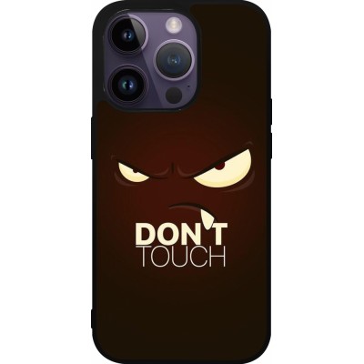 iPhone 15 Pro Case Hülle - Silikon schwarz Angry Dont Touch