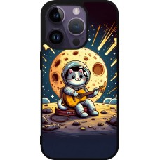 iPhone 15 Pro Case Hülle - Silikon schwarz AstroKatze RockMond