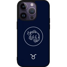 iPhone 15 Pro Case Hülle - Silikon schwarz Astrologie Stier