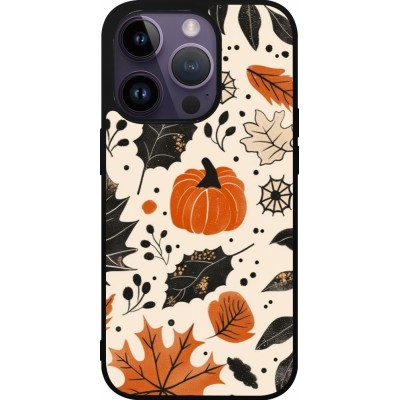 Coque iPhone 15 Pro - Silicone rigide noir Autumn 2024 nature