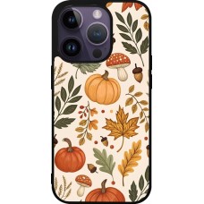 Coque iPhone 15 Pro - Silicone rigide noir Autumn 25 Autumn pattern