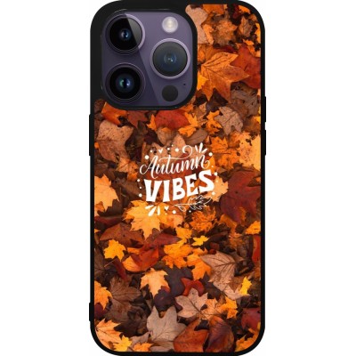 Coque iPhone 15 Pro - Silicone rigide noir Autumn 25 Autumn vibes