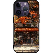 iPhone 15 Pro Case Hülle - Silikon schwarz Autumn 25 Coffee shop