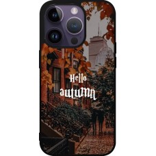 iPhone 15 Pro Case Hülle - Silikon schwarz Autumn 25 Hello autumn