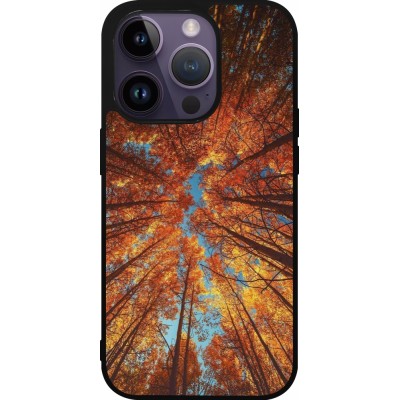 iPhone 15 Pro Case Hülle - Silikon schwarz Autumn 25 Trees