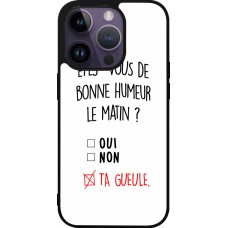 iPhone 15 Pro Case Hülle - Silikon schwarz Bonne humeur matin