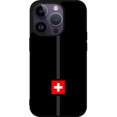 Coque iPhone 15 Pro - Silicone rigide noir Canton CH noir