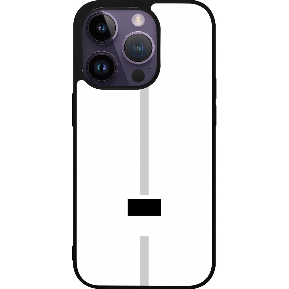 iPhone 15 Pro Case Hülle - Silikon schwarz Kanton FR weiss