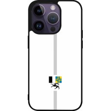 Coque iPhone 15 Pro - Silicone rigide noir Canton GR blanc