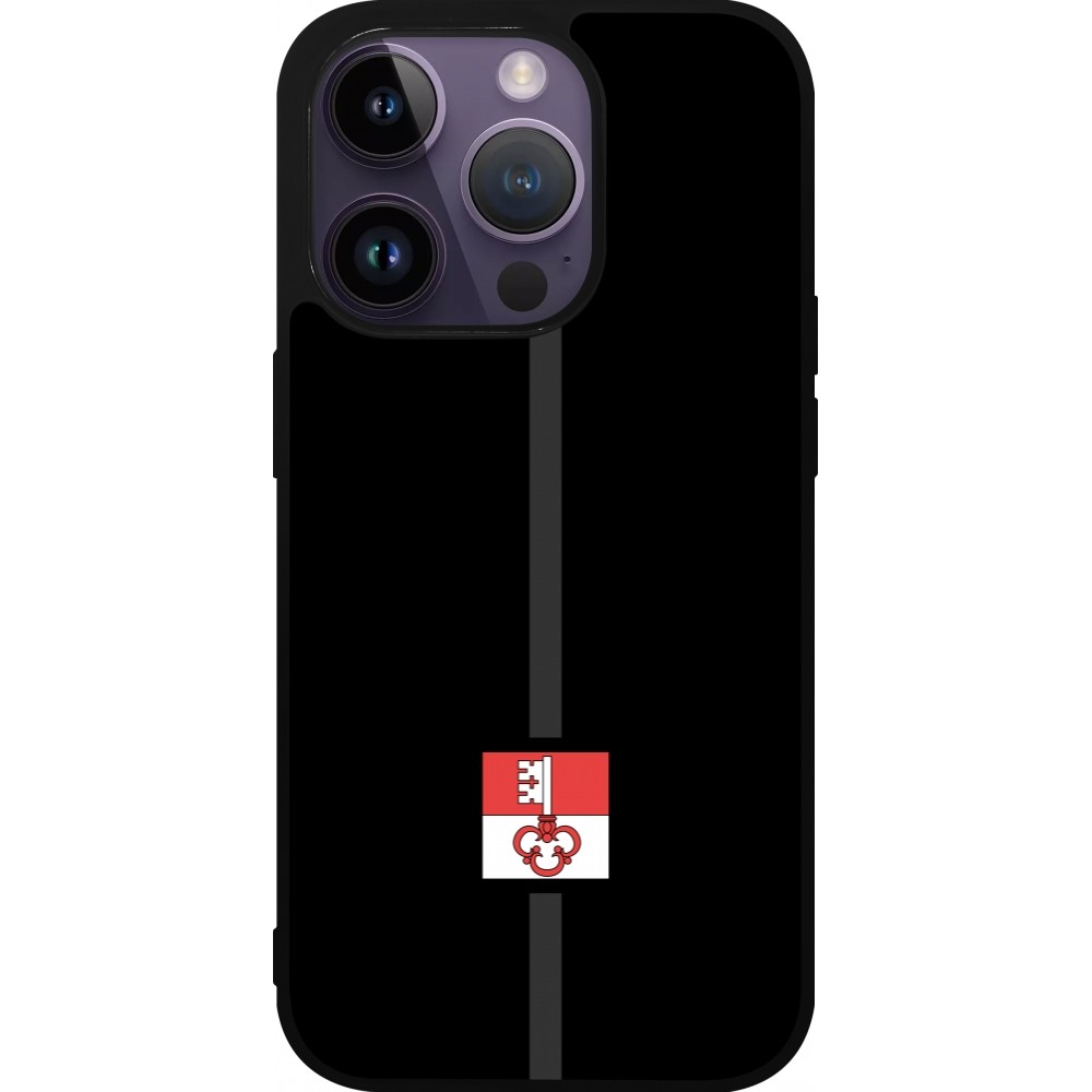 Coque iPhone 15 Pro - Silicone rigide noir Canton OW noir