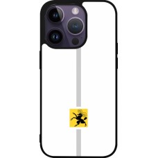 Coque iPhone 15 Pro - Silicone rigide noir Canton SH blanc