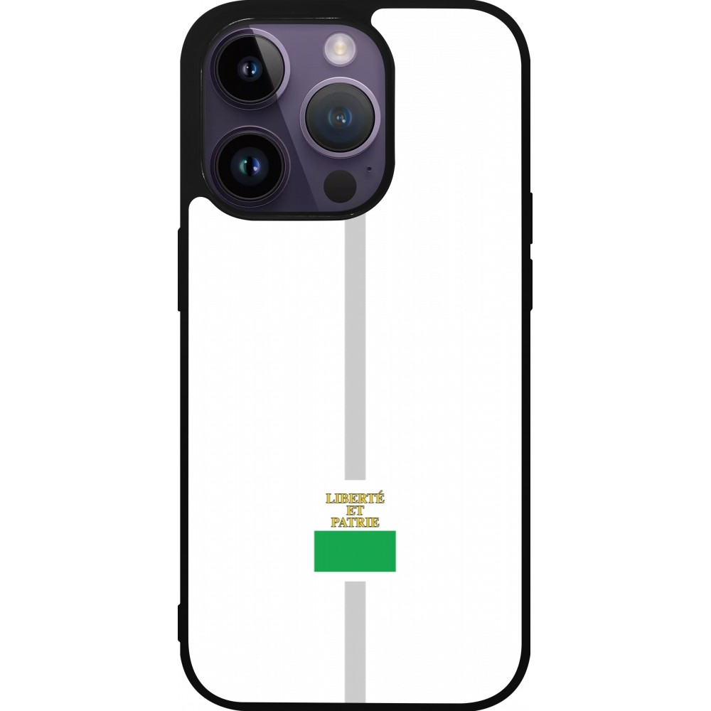 iPhone 15 Pro Case Hülle - Silikon schwarz Kanton VD weiss