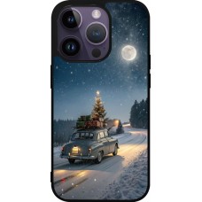 iPhone 15 Pro Case Hülle - Silikon schwarz Christmas 25 Car with Tree Xmas