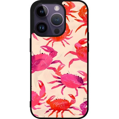 iPhone 15 Pro Case Hülle - Silikon schwarz Crabs Paint