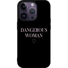 iPhone 15 Pro Case Hülle - Silikon schwarz Dangerous woman