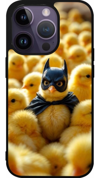 iPhone 15 Pro Case Hülle - Silikon schwarz Easter 2026 Chicken Batman