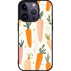 iPhone 15 Pro Case Hülle - Silikon schwarz Easter 2026 Illustration carrots