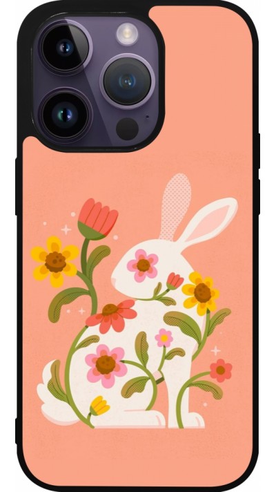 iPhone 15 Pro Case Hülle - Silikon schwarz Easter 2026 Rabbit collage