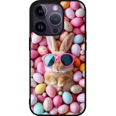 iPhone 15 Pro Case Hülle - Silikon schwarz Easter 2026 Rabbit fun