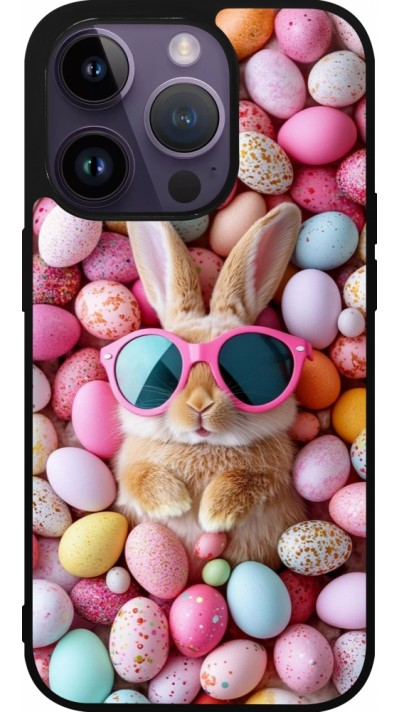 iPhone 15 Pro Case Hülle - Silikon schwarz Easter 2026 Rabbit fun