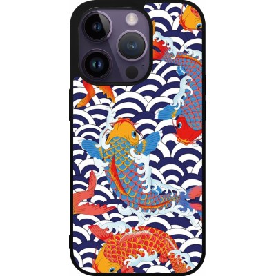 iPhone 15 Pro Case Hülle - Silikon schwarz Easter 2023 japanese fish
