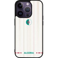Coque iPhone 15 Pro - Silicone rigide noir Maillot de football Algérie 2026 personnalisable