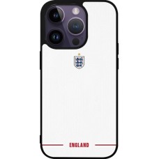 Coque iPhone 15 Pro - Silicone rigide noir Maillot de football Angleterre 2026 personnalisable