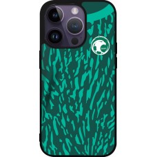 iPhone 15 Pro Case Hülle - Silikon schwarz Saudi-Arabien 2022 personalisierbares Fussballtrikot
