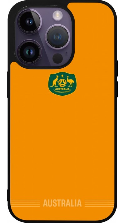 iPhone 15 Pro Case Hülle - Silikon schwarz Australien 2026 personalisierbares Fussballtrikot