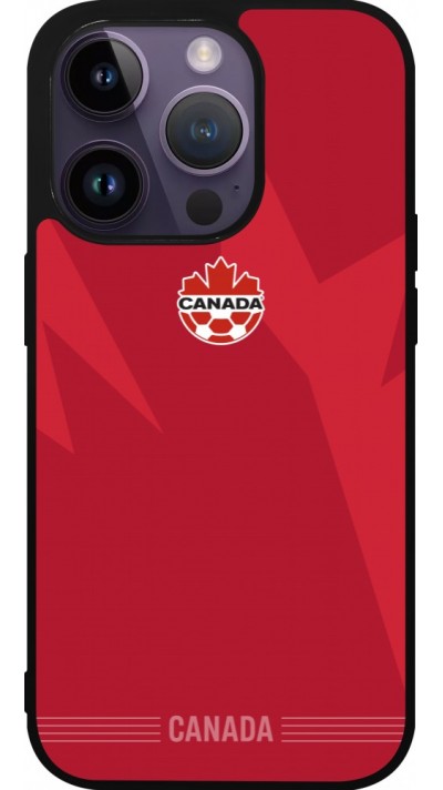 iPhone 15 Pro Case Hülle - Silikon schwarz Kanada 2026 personalisierbares Fussballtrikot