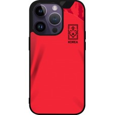 iPhone 15 Pro Case Hülle - Silikon schwarz Südkorea 2022 personalisierbares Fussballtrikot