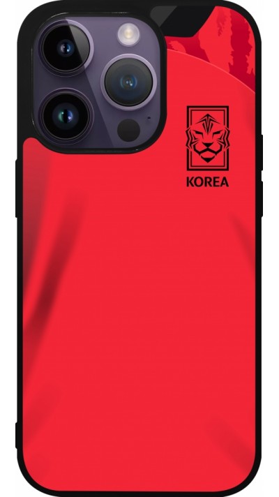 iPhone 15 Pro Case Hülle - Silikon schwarz Südkorea 2022 personalisierbares Fussballtrikot