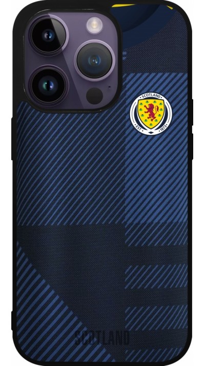 iPhone 15 Pro Case Hülle - Silikon schwarz Schottland personalisierbares Fussballtrikot