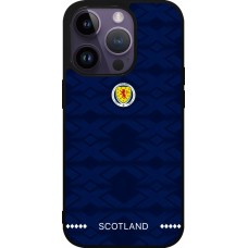 Coque iPhone 15 Pro - Silicone rigide noir Maillot de football Ecosse 2026 personnalisable