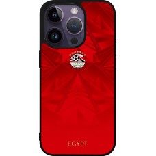 iPhone 15 Pro Case Hülle - Silikon schwarz Ägypten 2026 personalisierbares Fussballtrikot